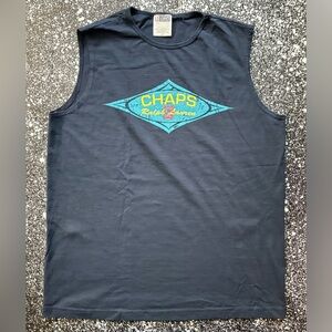 Vintage Y2K CHAPS Ralph Lauren Sleeveless Beach Summer T-Shirt Size Large